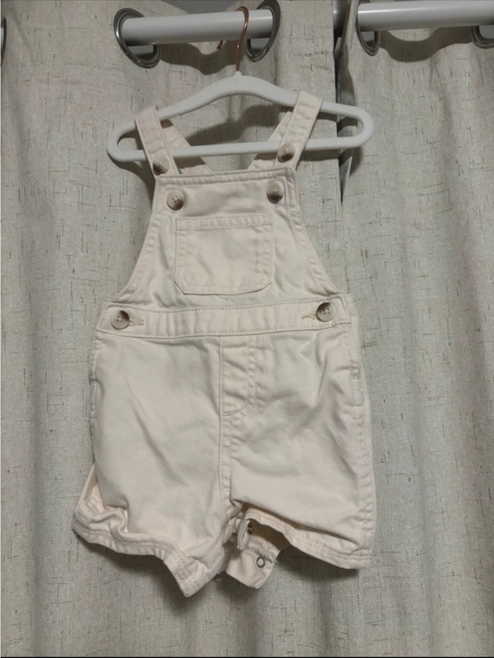 Old Navy Cream Toddler Shortall Overalls